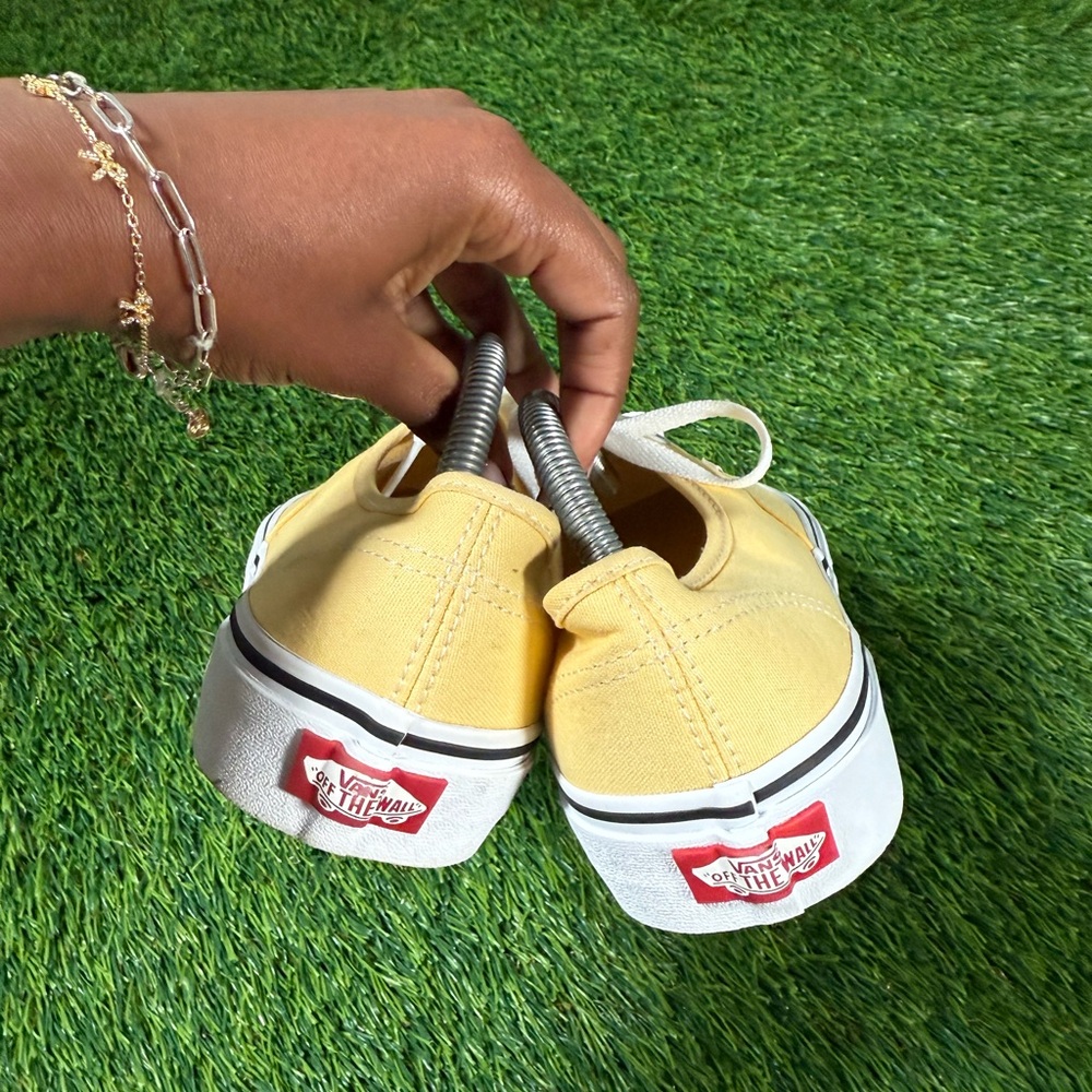 Vans Authentic Flax Yellow/True White Sneakers for women size 10 - Picture 4 of 8